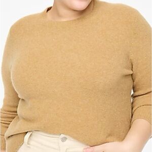 J. Crew Factory Crewneck sweater in extra-soft yarn, Heather Acorn, size XXL